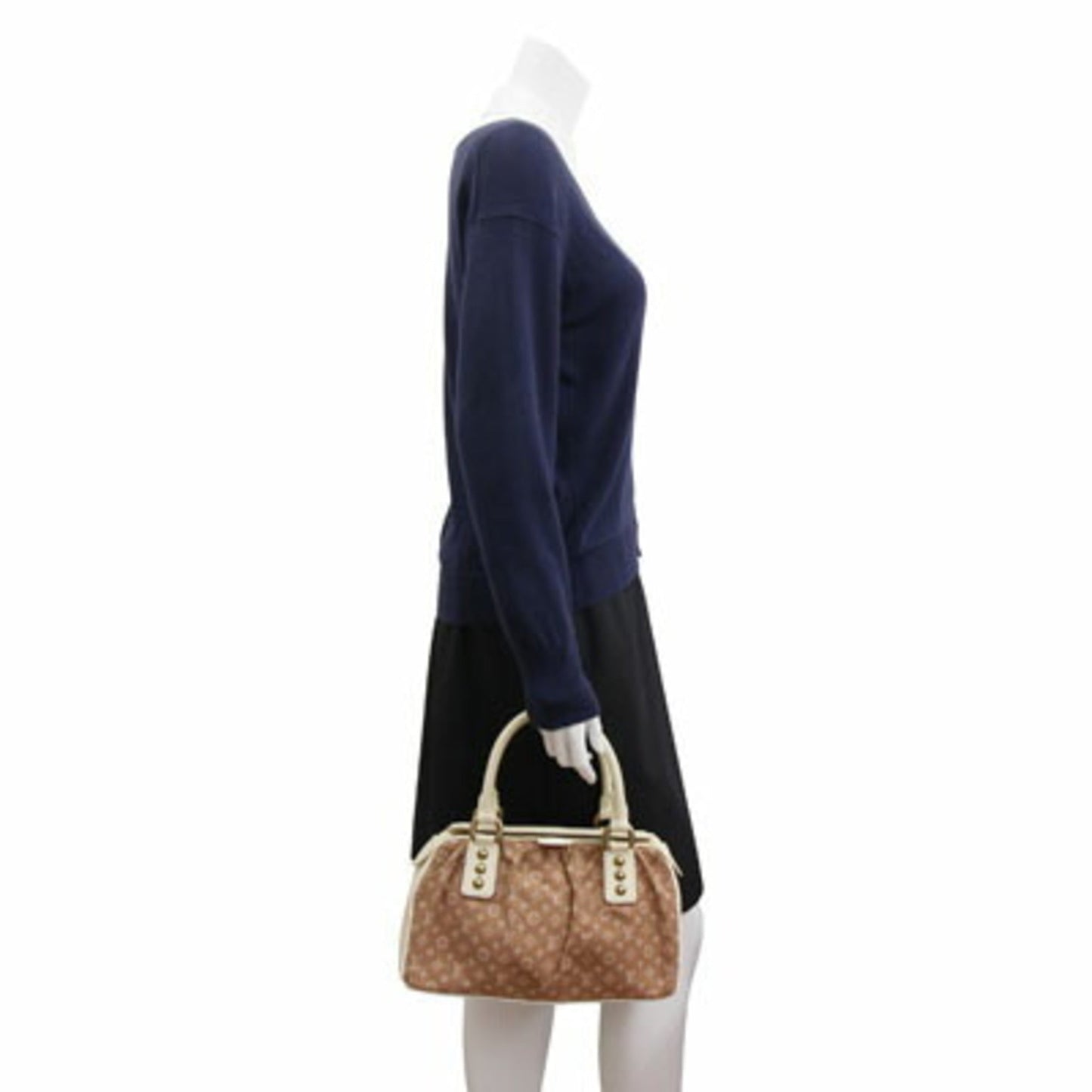 Louis Vuitton Handbag Monogram Mini Run Trapeze PM M40059 Camel Canvas Leather Ladies