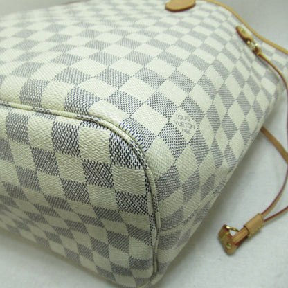 LOUIS VUITTON Neverfull MM Ivory Damier Azur PVC coated canvas N51107
