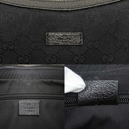 Gucci Shoulder Bag Black 122790 Canvas Leather Gucci Women's Crossbody GG