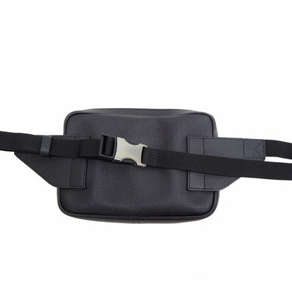 Louis Vuitton Bumback Outdoor Body Bag Taiga Black M33438 Waist Pouch Men's