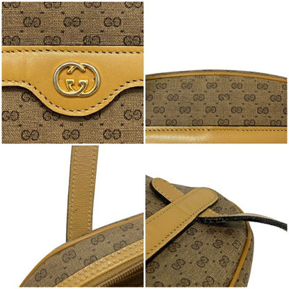 Gucci Handbag Beige Yellow Old Mini Boston Bag PVC Leather GUCCI Ladies Design