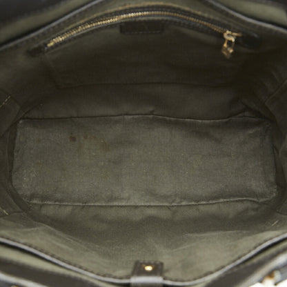 LOUIS VUITTON Monogram Lucile GM Shoulder Bag Tote M92681 Green Dark Brown Canvas Leather Women's
