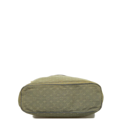 LOUIS VUITTON Monogram Lucile GM Tote Bag Shoulder M92681 Green Dark Brown Canvas Leather Women's