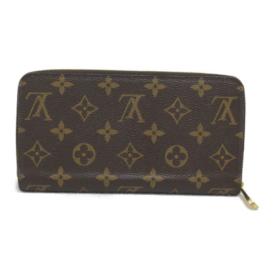 LOUIS VUITTON Zippy wallet purse Brown Pink Fuschia Monogram PVC coated canvas M41895