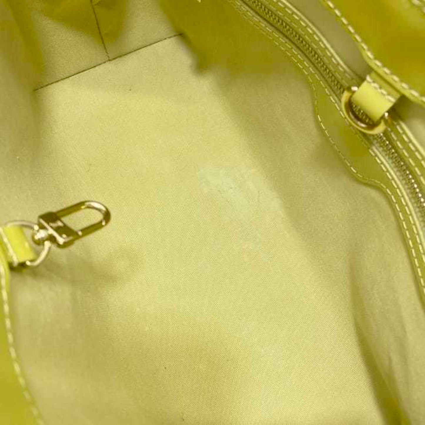 LOUIS VUITTON Handbag Wilshire PM Yellow Green Monogram Vernis M91643 Patent Leather M049  Embossed Enamel LV