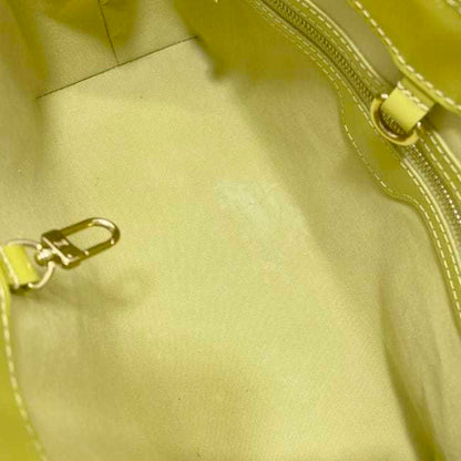 LOUIS VUITTON Handbag Wilshire PM Yellow Green Monogram Vernis M91643 Patent Leather M049  Embossed Enamel LV