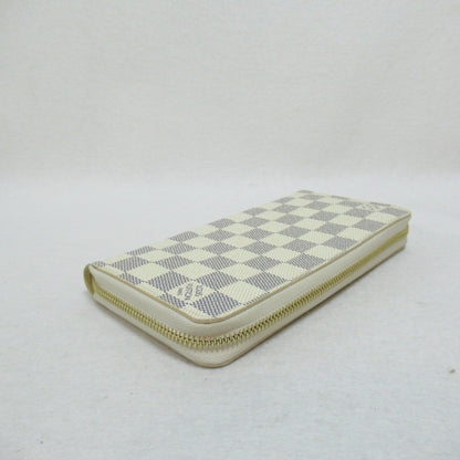 LOUIS VUITTON Zippy Wallet Round Long Wallet Ivory Damier Azur PVC coated canvas N60019