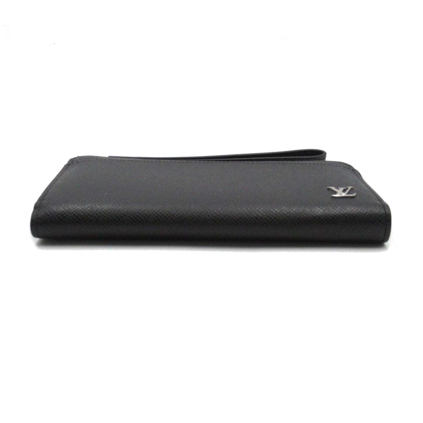 LOUIS VUITTON Zippy Dragonne Black Black Taiga leather M69409