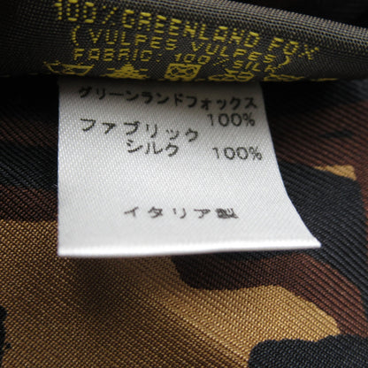 LOUIS VUITTON fur scarf Brown silk