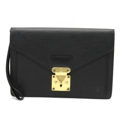 LOUIS VUITTON Epi Pochette Serie Dragonne Second Bag Noir Black Key Missing M52612