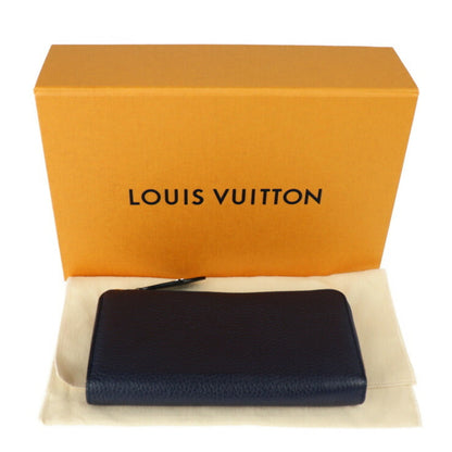 LOUIS VUITTON Portefeuille Comet Long Wallet M68582 Taurillon Leather Blue Marine Gold Metal Fittings L-shaped Zipper Japan Limited Sale
