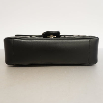 Gucci GG Marmont Shoulder Bag 443497 Women's Leather Shoulder Bag Black