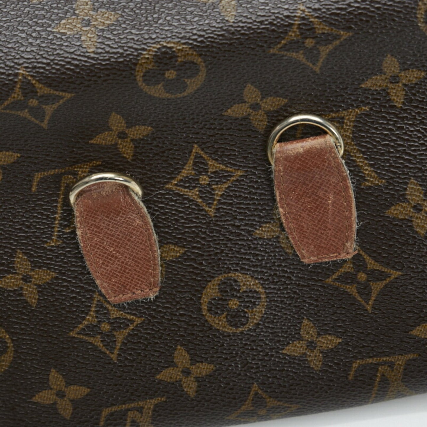 LOUIS VUITTON Monogram Arche Pouch Clutch Bag M51975 Brown PVC Leather Ladies