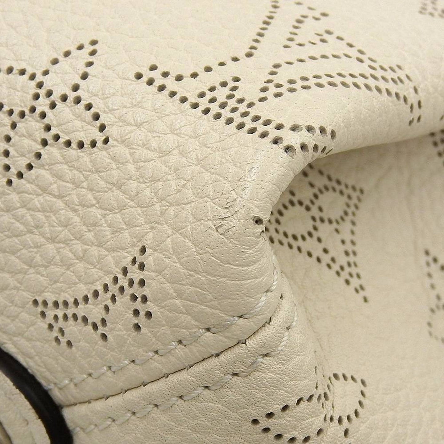 LOUIS VUITTON Monogram Mahina Babylon PM Shoulder Bag Punching Ivoire M50059