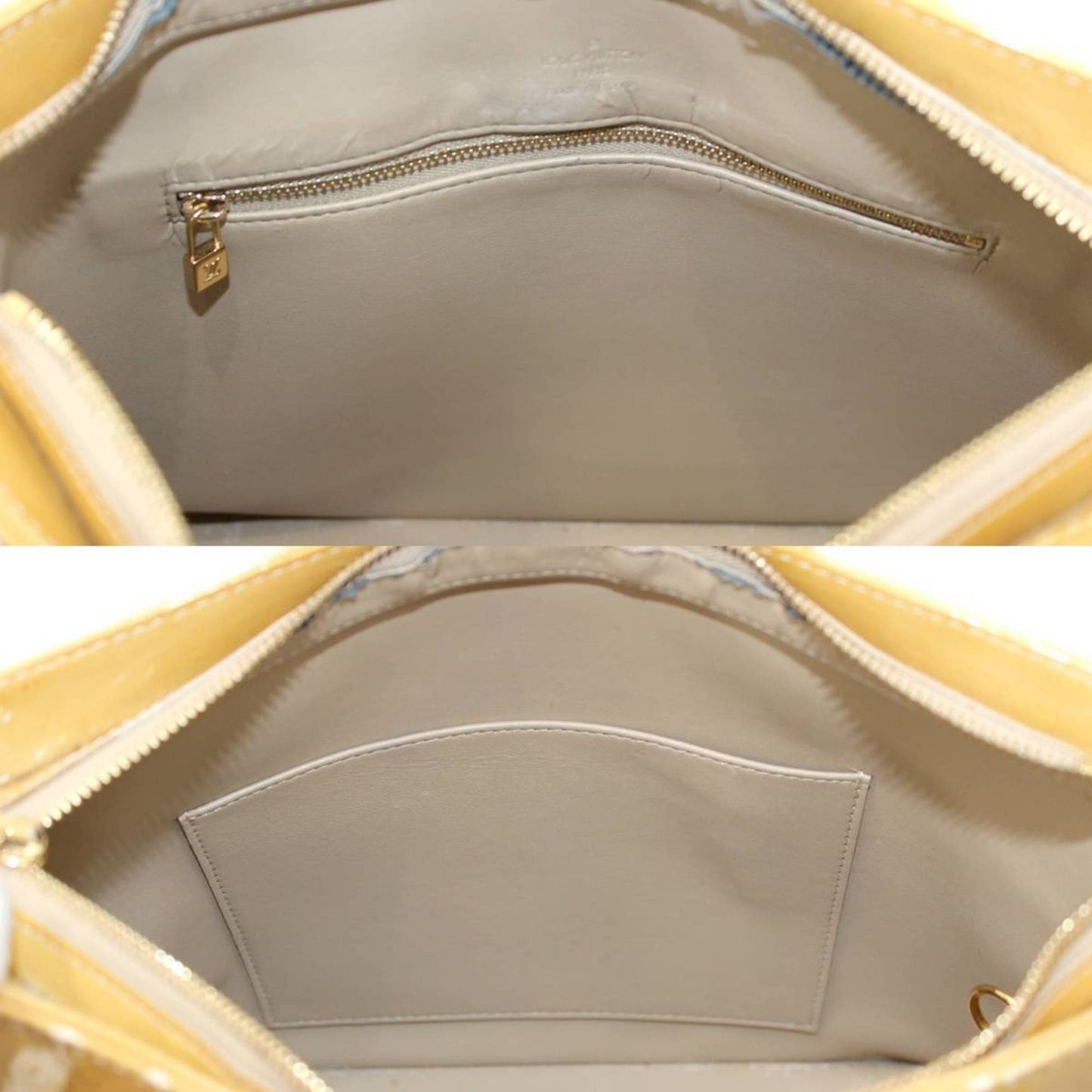 LOUIS VUITTON Houston handbag Vernis beige M91340 TH0051