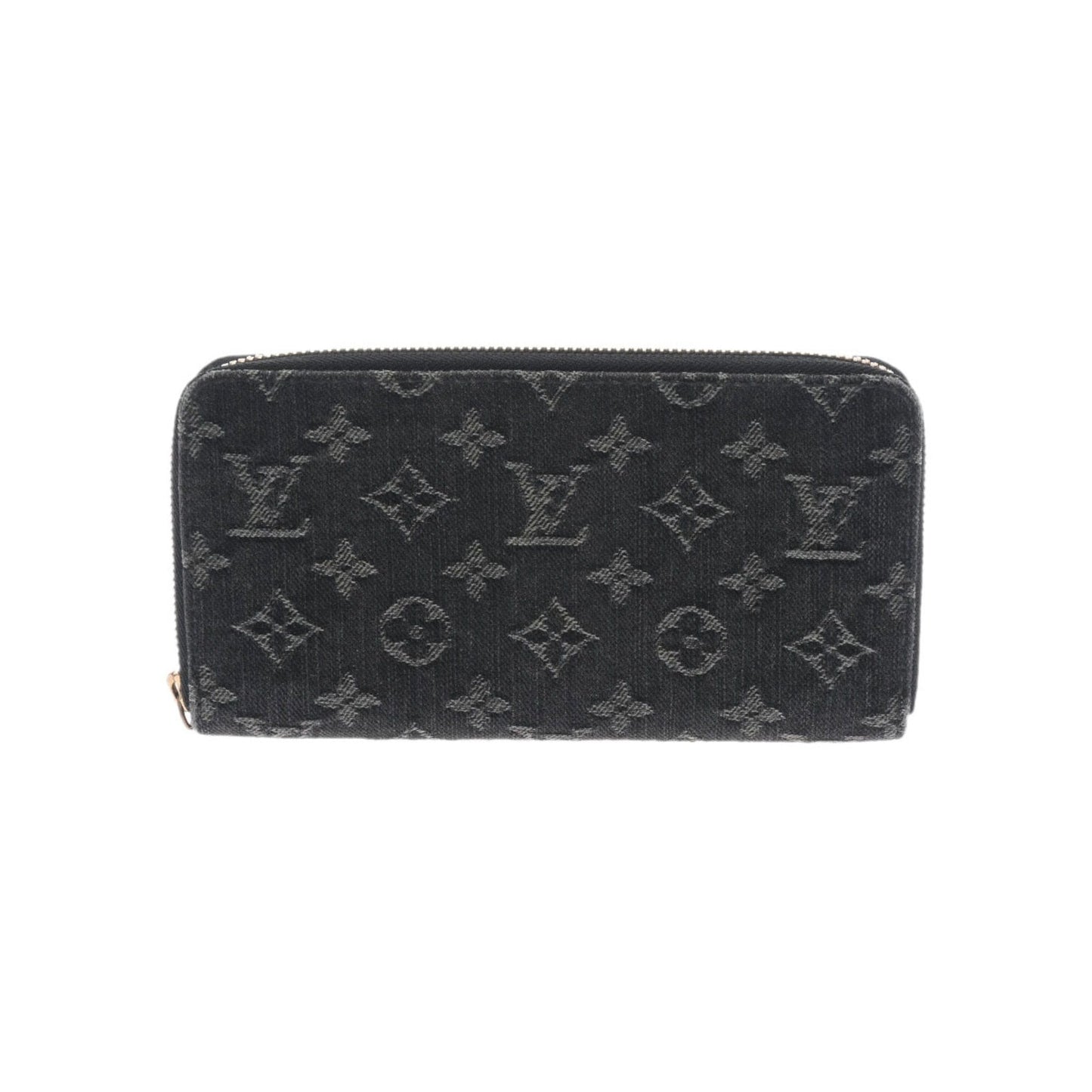 LOUIS VUITTON Monogram Zippy Black M95614 Unisex Long Wallet