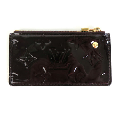 LOUIS VUITTON coin case key monogram verni pochette cre patent leather amaranto gold unisex M93518