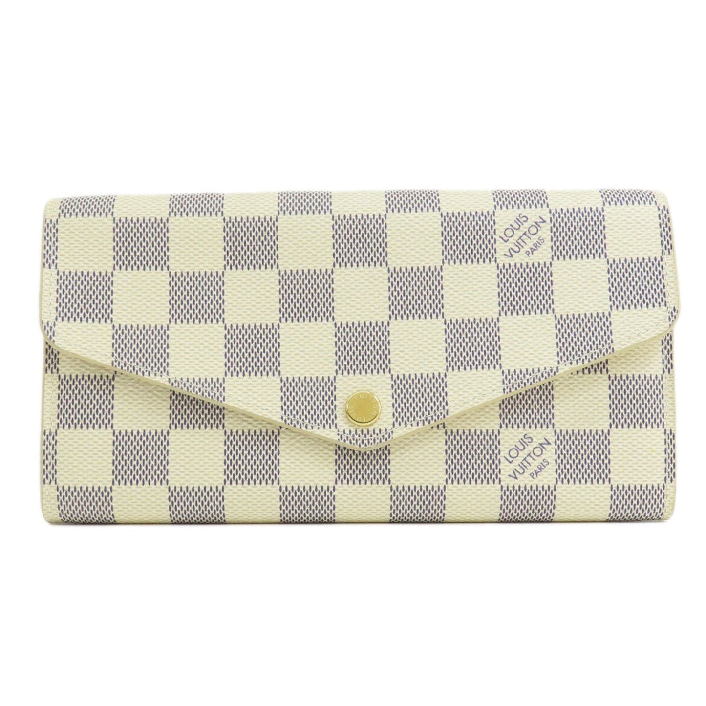 LOUIS VUITTON N63208 Portefeuille Sarah Damier Azur Long Wallet Canvas Women's