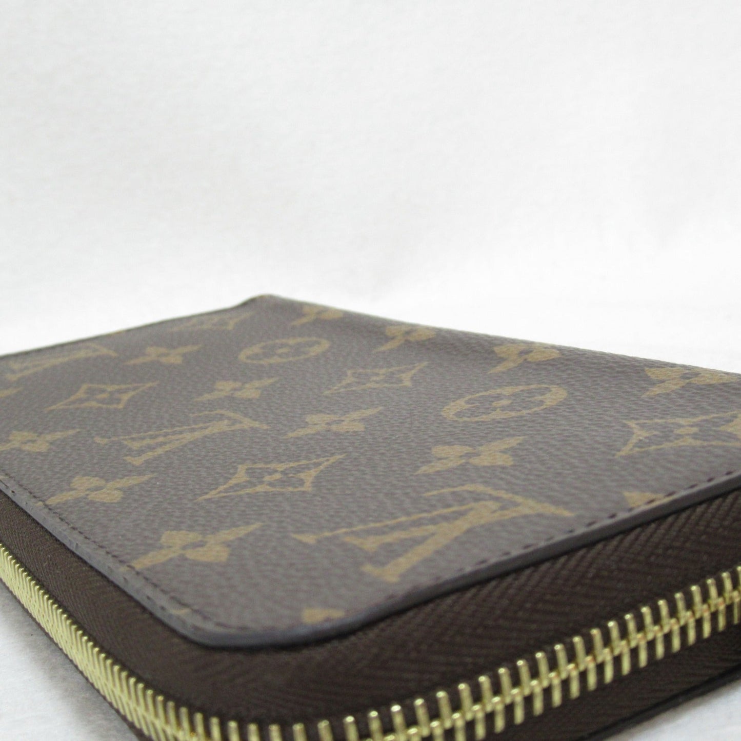 LOUIS VUITTON Zippy wallet purse Brown Pink Fuschia Monogram PVC coated canvas M41895