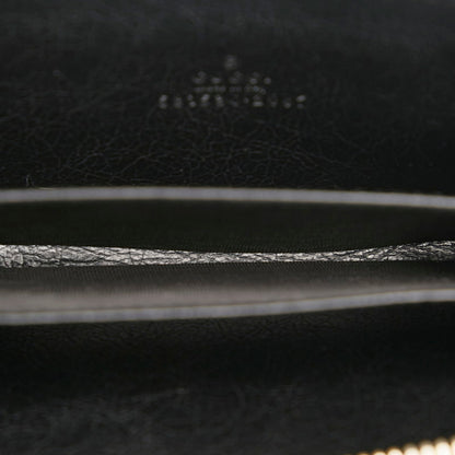 Gucci Interlocking Coin Case 581530 Black Leather Ladies GUCCI