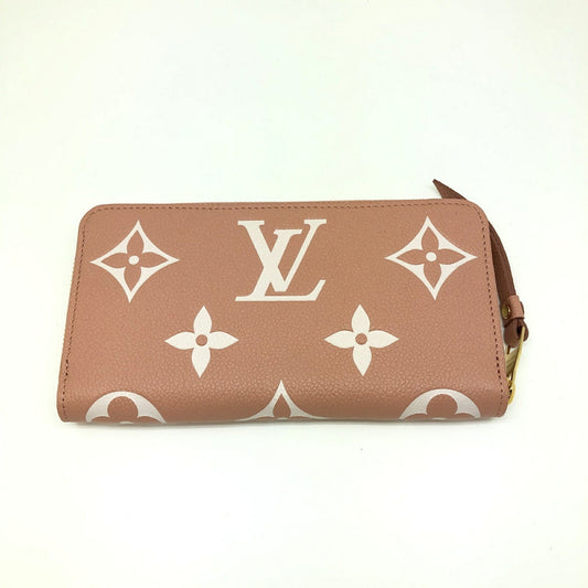 LOUIS VUITTON Zippy Wallet M81645 Leather Implant Rose Trianon Claim Gold Hardware Round Zipper Long Women's