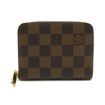 LOUIS VUITTON Zippy Coin Purse Coin Pocket Brown Ebene Damier PVC coated canvas N63070