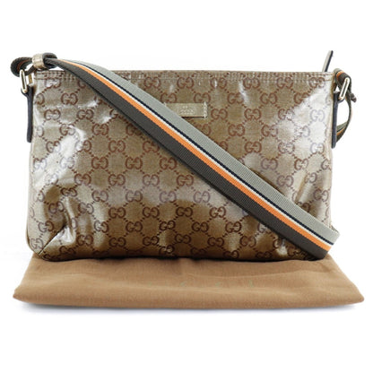Gucci GG Crystal 189749 PVC Gold Women's Shoulder Bag