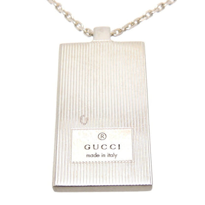Gucci SV925 Plate Pendant Women's Men's Necklace Silver 925