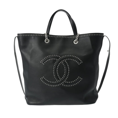 Chanel Large Leather Black Tote Bag 5