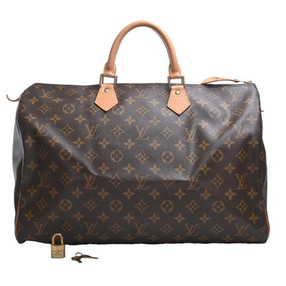 LOUIS VUITTON Monogram Speedy 40 Handbag Boston Bag M41522 Brown Women's