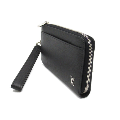 LOUIS VUITTON Zippy Dragonne Black Black Taiga leather M69409