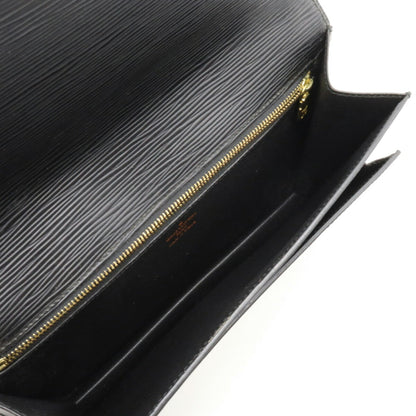LOUIS VUITTON Epi Pochette Serie Dragonne Second Bag Noir Black Key Missing M52612