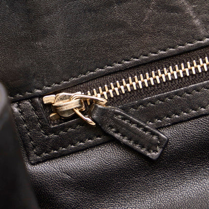 Gucci Horsebit Chain Shoulder Bag 295403 Black Leather Ladies