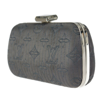 LOUIS VUITTON Minaudiere Clutch Bag M95802 Monogram Motard Gray Series Silver Metal Fittings 2WAY Chain Shoulder Clasp