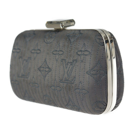 LOUIS VUITTON Minaudiere Clutch Bag M95802 Monogram Motard Gray Series Silver Metal Fittings 2WAY Chain Shoulder Clasp