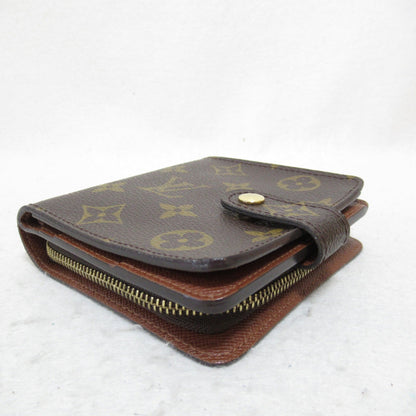 LOUIS VUITTON compact zip wallet Brown Monogram PVC coated canvas M61667