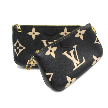 LOUIS VUITTON Multi Pochette Accessoires Black Monogram empreinte leather M45777