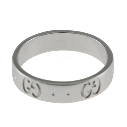 Gucci Icon Ring No. 7.5 18K K18 White Gold Women's