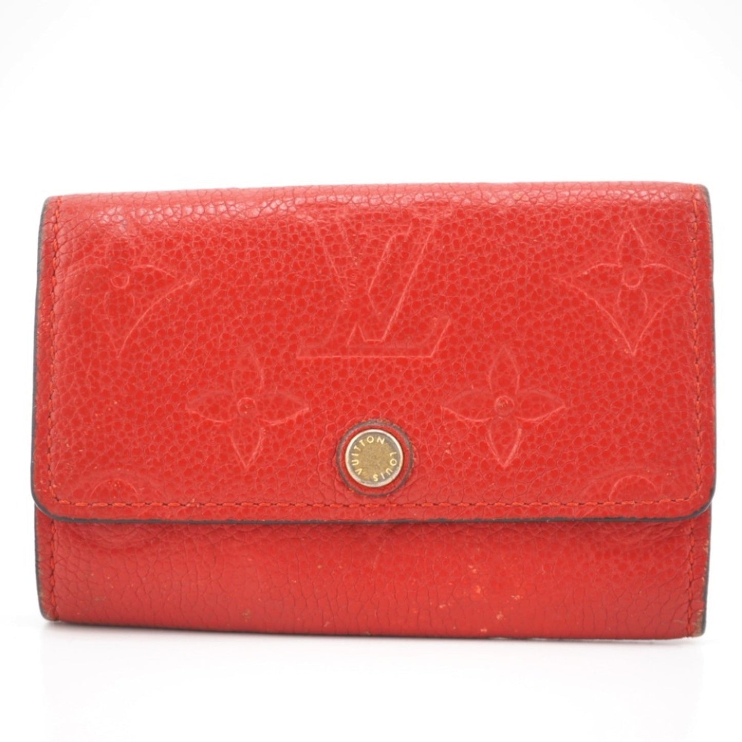 LOUIS VUITTON/ M63708 Empreinte Multicle 6 Key Case Red Ladies