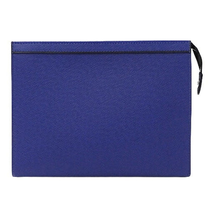 LOUIS VUITTON Bag Taiga Men's Clutch Second Pochette Voyage MM Cobalt M30575 Blue