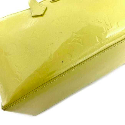 LOUIS VUITTON Handbag Wilshire PM Yellow Green Monogram Vernis M91643 Patent Leather M049  Embossed Enamel LV