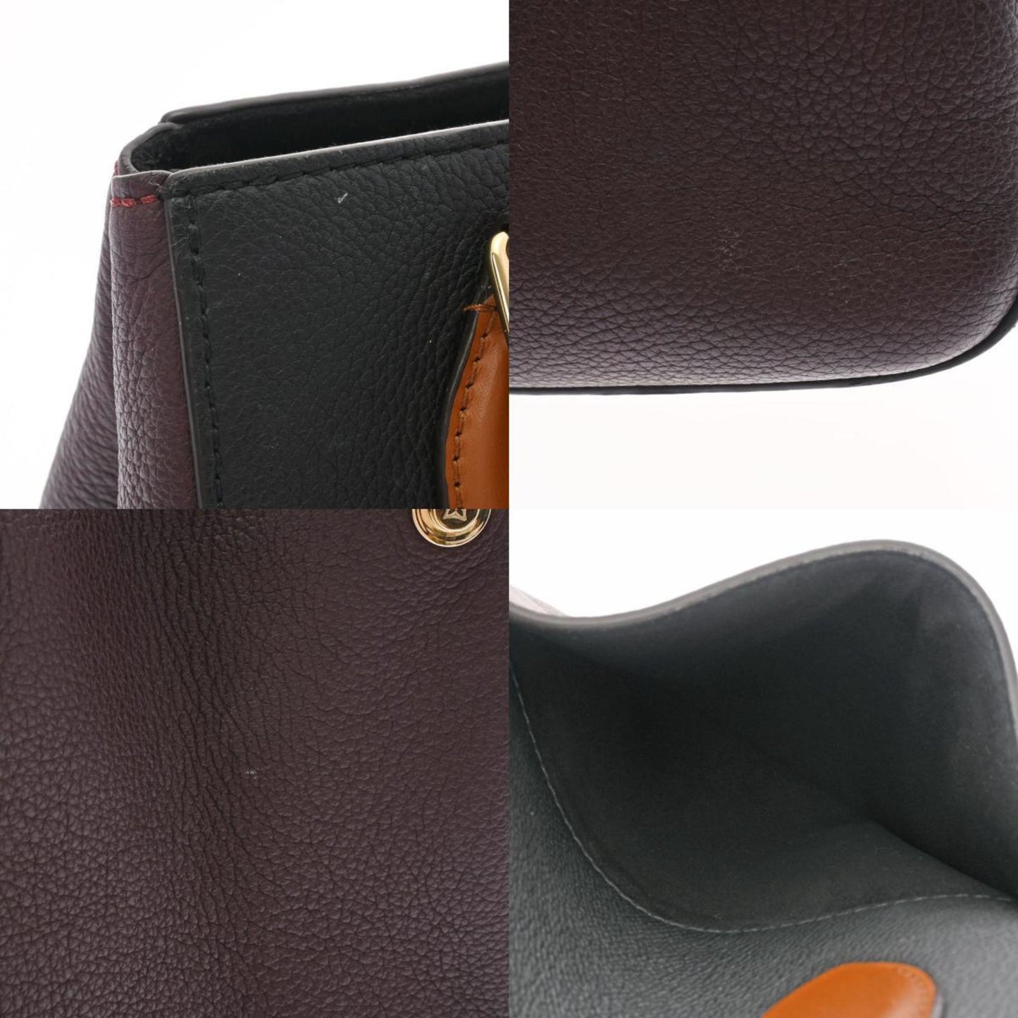 LOUIS VUITTON Monogram Fold Tote PM Noir Wine M45389 Women's Canvas Bag
