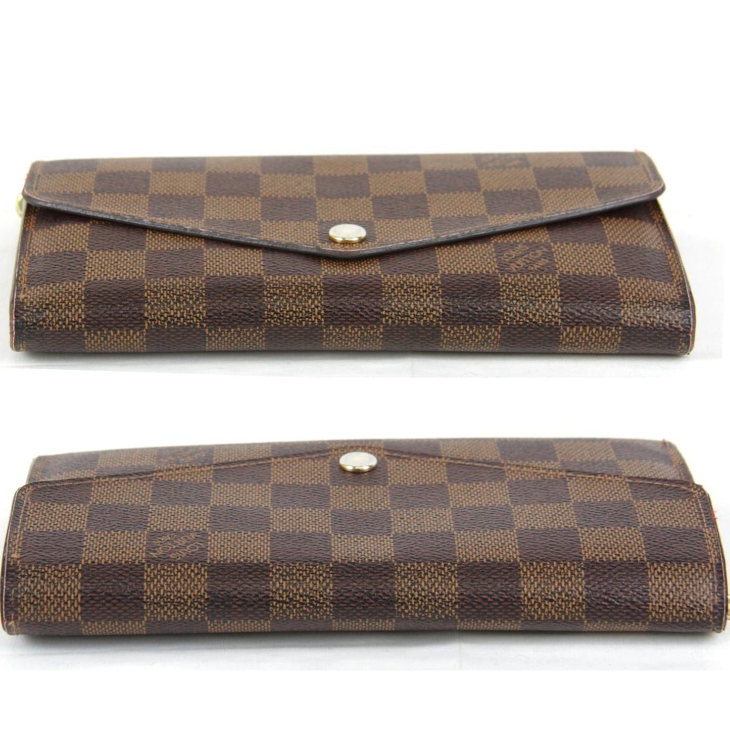 LOUIS VUITTON Portefeuille Sara N63209 Long Wallet Damier Canvas Women's