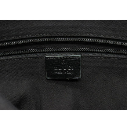 Gucci GG canvas shoulder bag punching leather black 145857