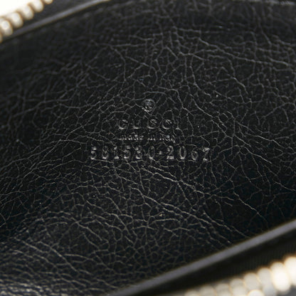 Gucci Interlocking Coin Case 581530 Black Leather Ladies GUCCI
