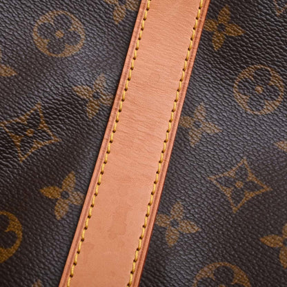 LOUIS VUITTON Monogram Keepall Bandouliere 55 Handbag Boston Bag M41414 Brown Women's