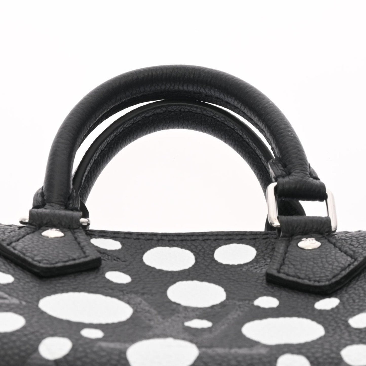 LOUIS VUITTON Monogram Nano Speedy Yayoi Kusama Collaboration Black White M81456 Women's Implant [Dot] Shoulder Bag