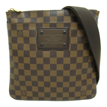 LOUIS VUITTON Pochette Platt Brooklyn Brown Ebene Damier PVC coated canvas N41100
