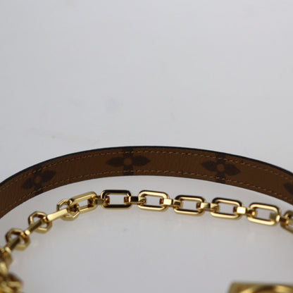 LOUIS VUITTON Chenne Dauphine Keychain M69553 Monogram Reverse Canvas Brown Gold Hardware Key Ring Bag Charm