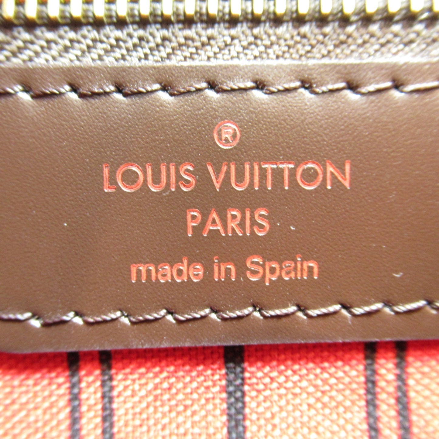 LOUIS VUITTON Neverfull MM Brown Ebene Damier PVC coated canvas N51105